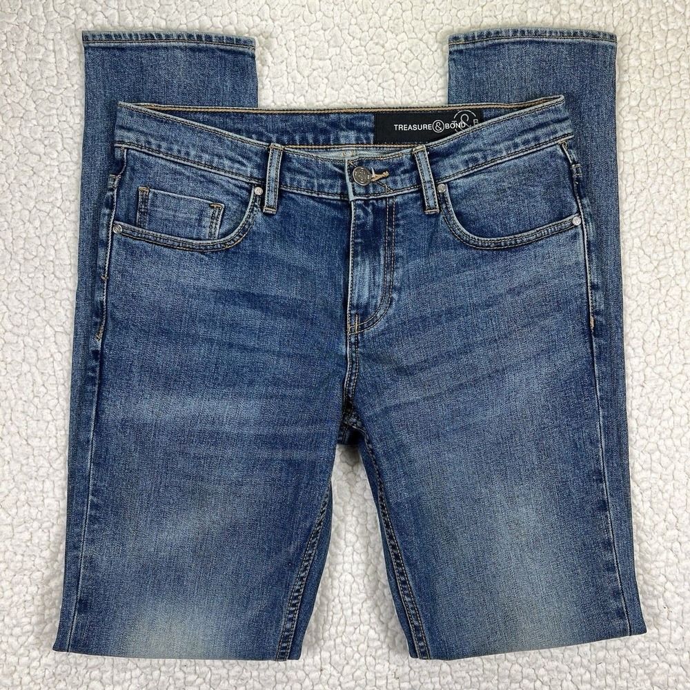 Treasure &‎ Bond Jeans Men's 31R (Actual 31x32) Blue Slim Fit